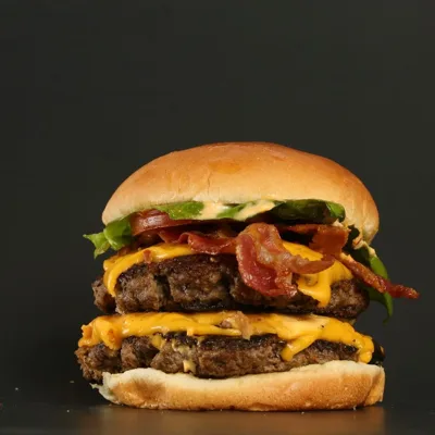 Hamburguesa Tocino y Queso Fundido